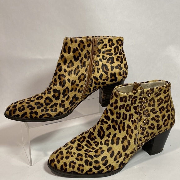 VIONIC‎ Georgia leopard booties calf hair - Picture 1 of 11